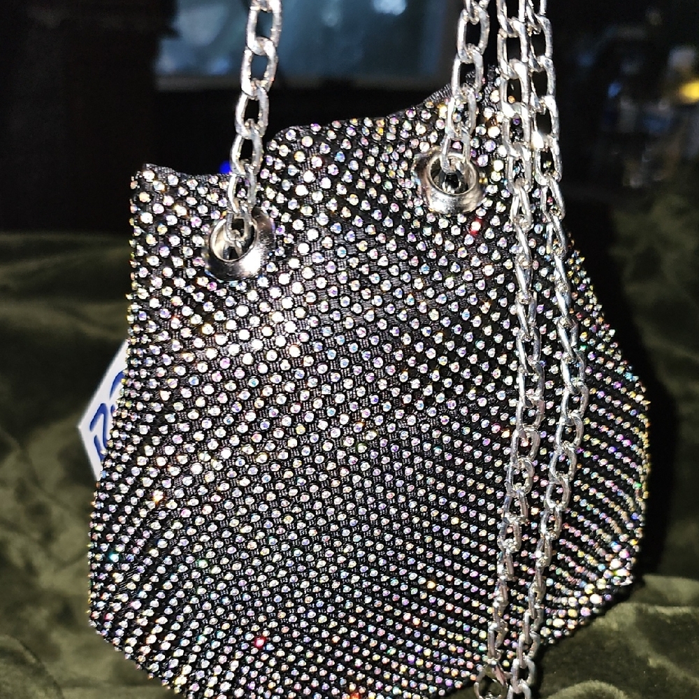 Olivia Miller Sparkling Silver Mini Bag